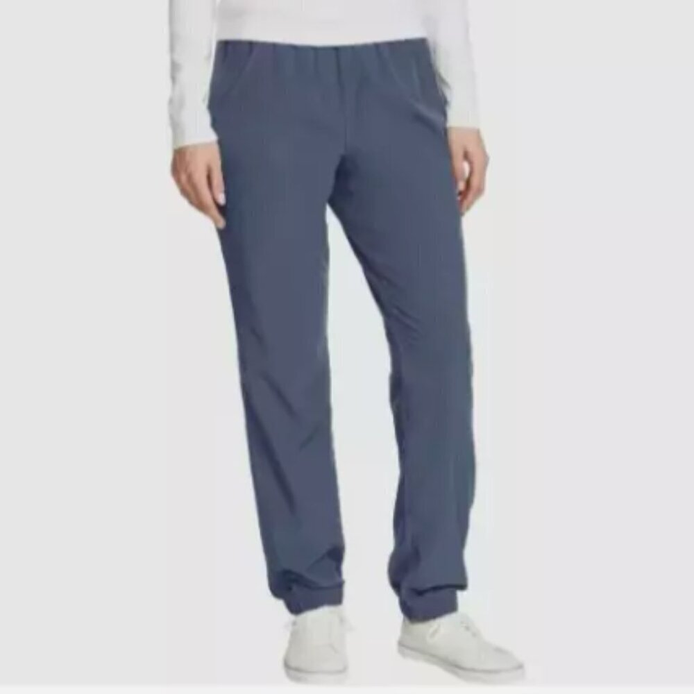 NEW Eddie Bauer Women's 12 Fleece-Lined Jogger Pants Blue Polyester Blend H824